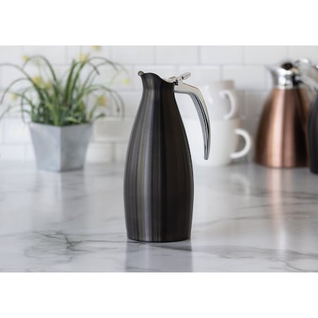 Service Ideas Altus Series Carafe Stainless Vacuum Insulated, 1 Liter, Black Onyx ALTU10BSBX